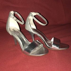 Silver sparked heels